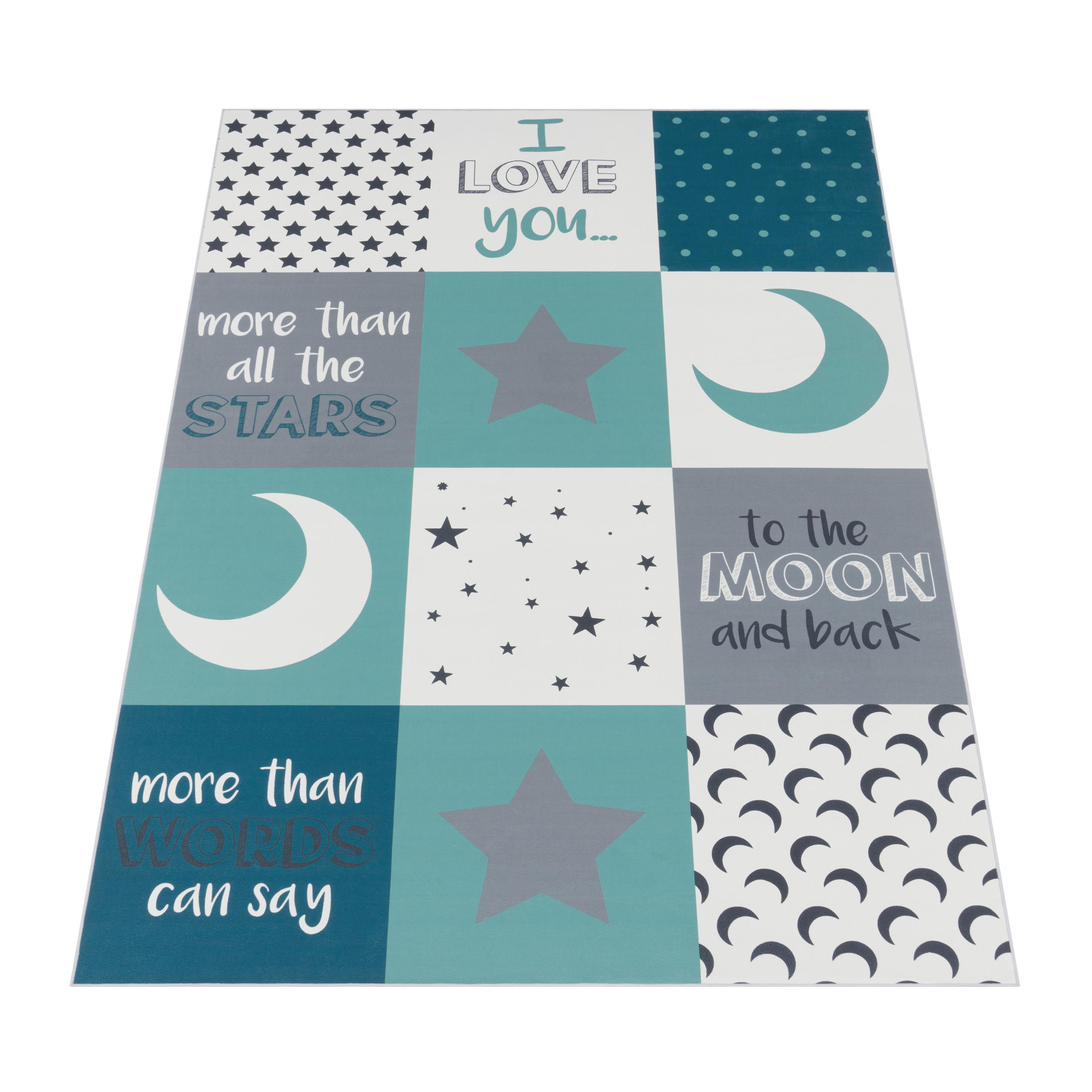 KINDERTEPPICH 180/280 cm Aleyna 101 - Türkis, Textil (180/280cm) - Paco Home