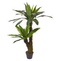 KUNSTPFLANZE Nestfarn, 120 cm - Grün, Kunststoff (120cm) - Homescapes