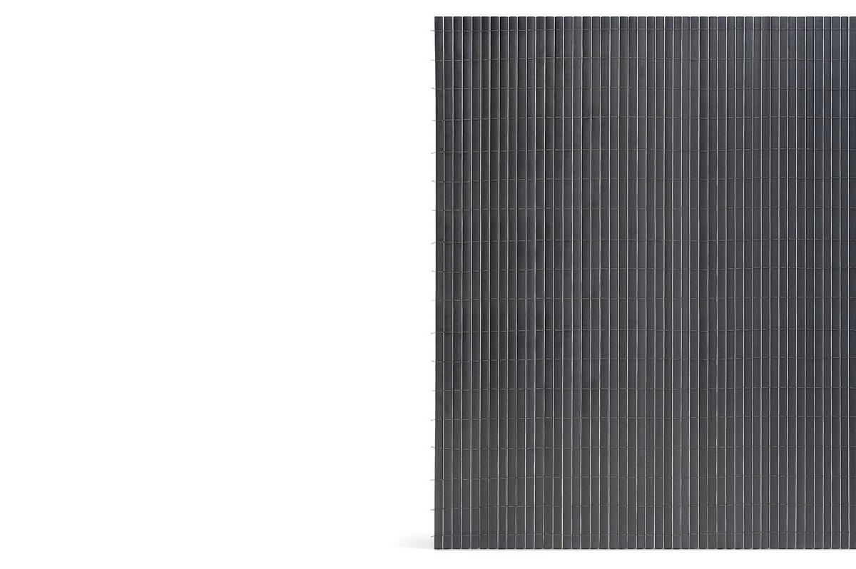 PVC Sichtschutzmatte VISO doppelseitig 3m x 1,8m Anthrazitgrau - Anthrazit, Metall (300/180cm) - Casanoov