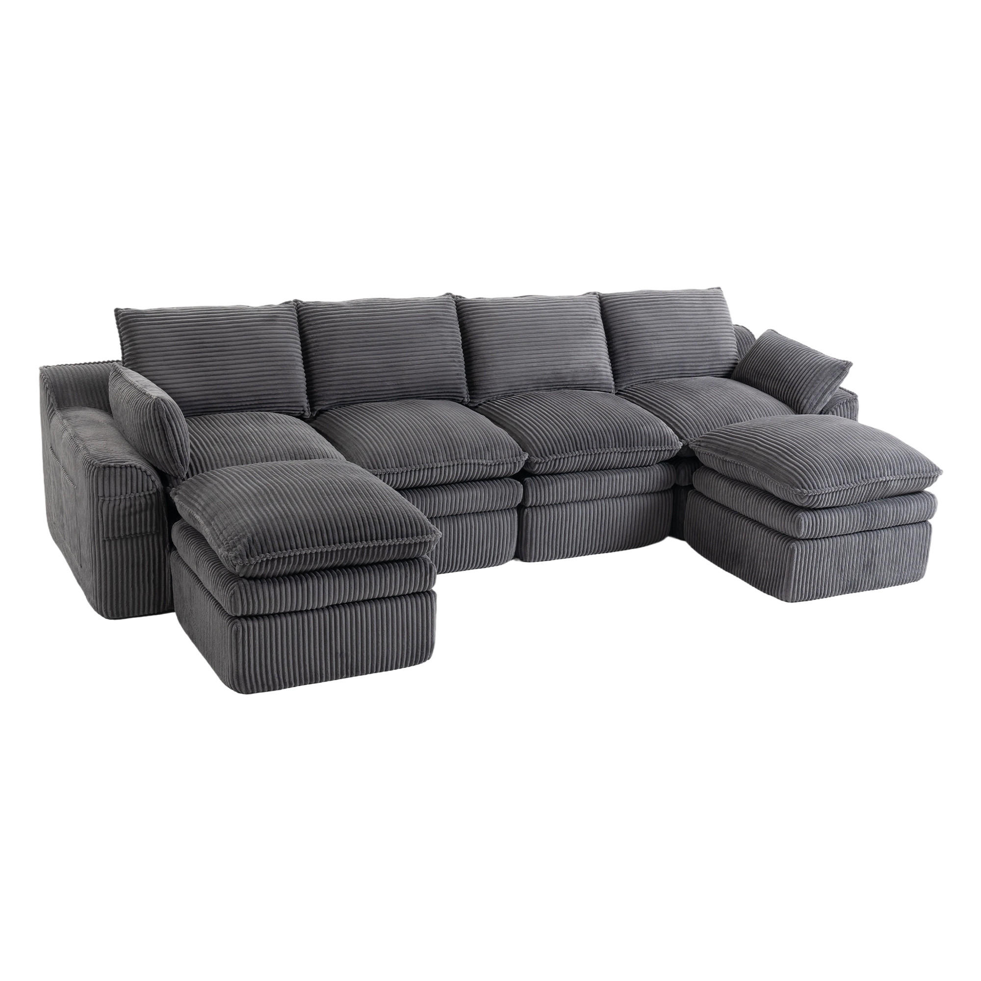 ComfortXL Wohnlandschaft Dunkelgrau 335x85x167 cm