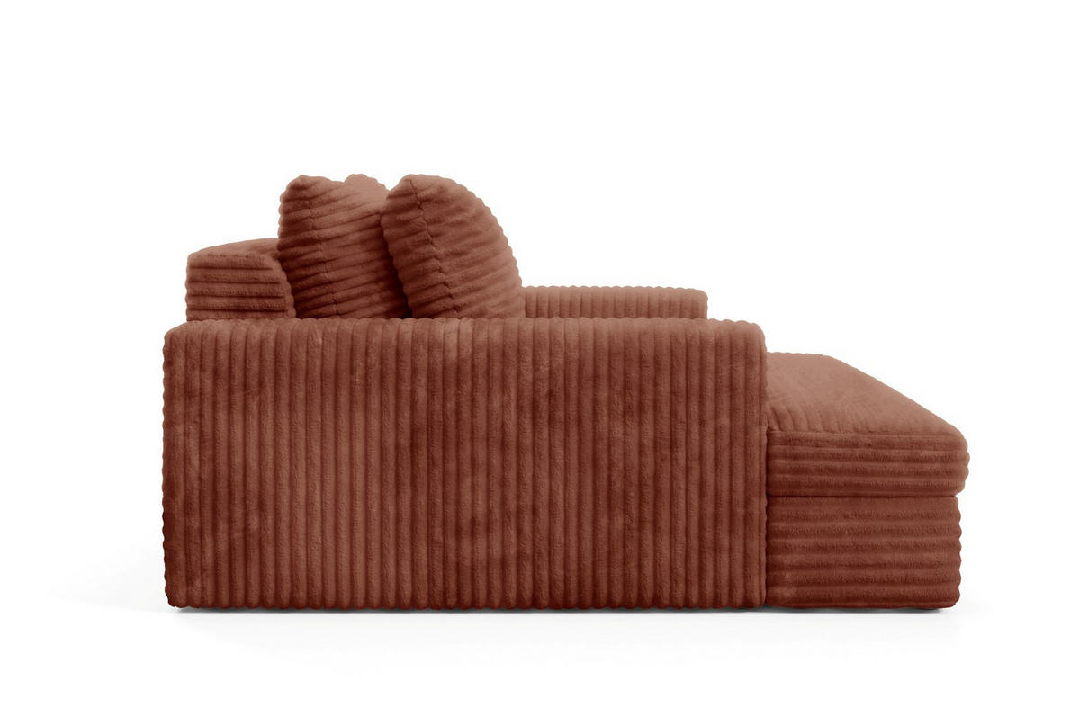 SCHLAFSOFA Premium Extra Komfort Kupferfarben - Schwarz/Kupferfarben, Holz/Holzwerkstoff (272/42/167cm) - Furnisell