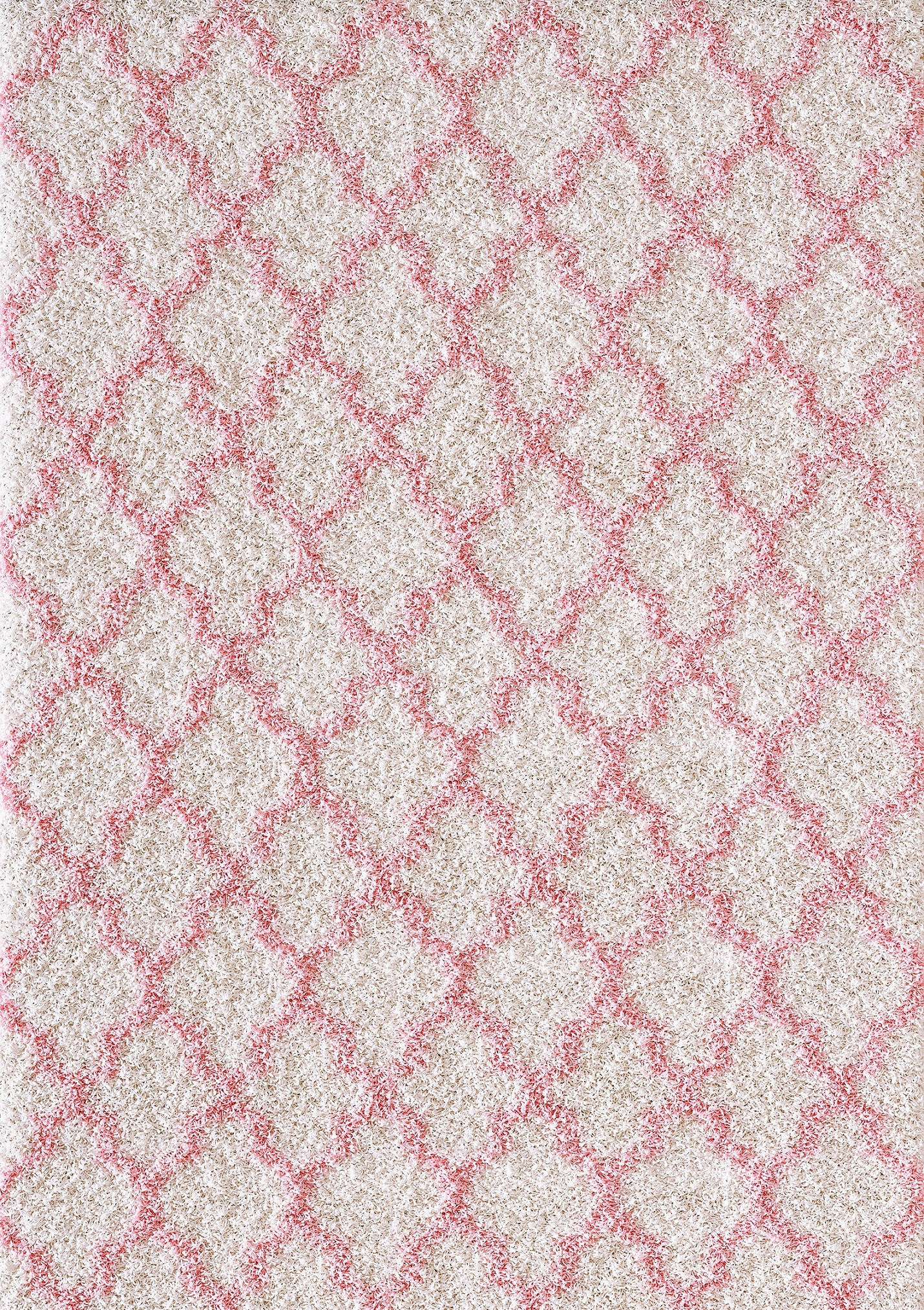 HOCHFLOR LANGFLOR SHAGGY TEPPICH ALOHA MIX MODERN - Creme/Rosa, Textil (200/200cm) - Pergamon