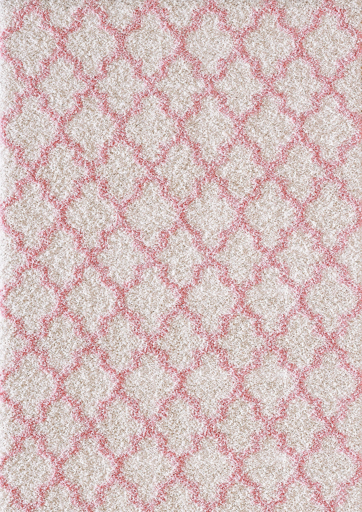 HOCHFLOR LANGFLOR SHAGGY TEPPICH ALOHA MIX MODERN - Creme/Rosa, Textil (200/290cm) - Pergamon