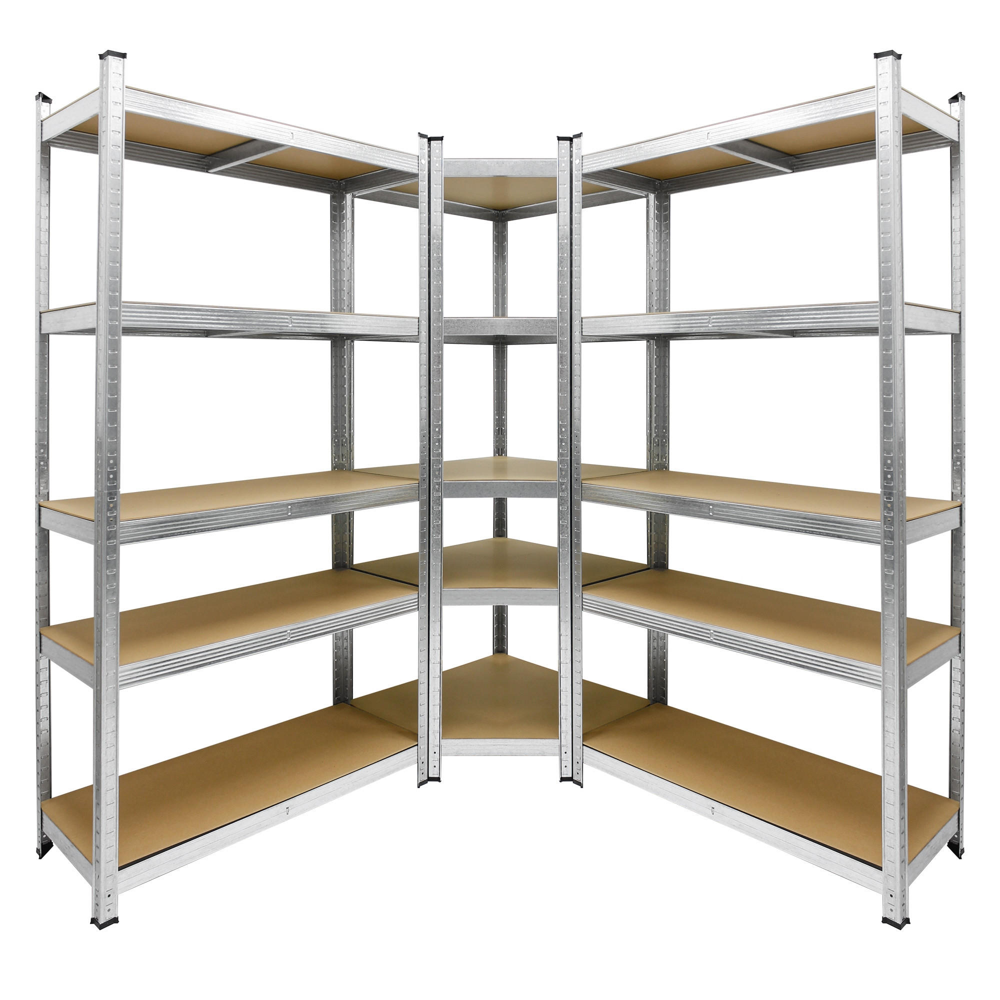 LAGERREGAL 3er Set - Silberfarben, Holzwerkstoff (40/180/90cm) - ECD-Germany