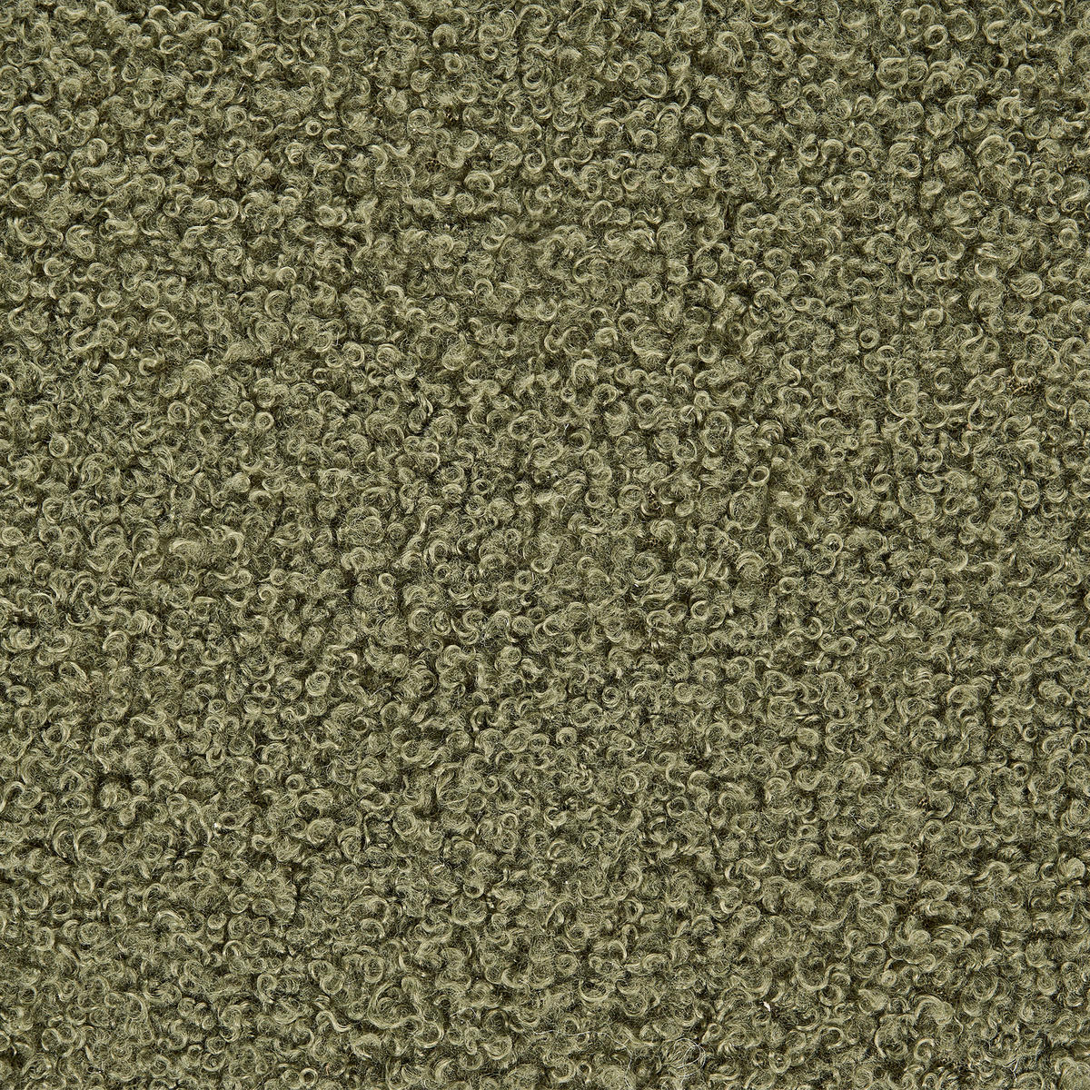 POUF bouclé verde Beaufort - maro deschis, material textil (60/27/60cm) - Beliani