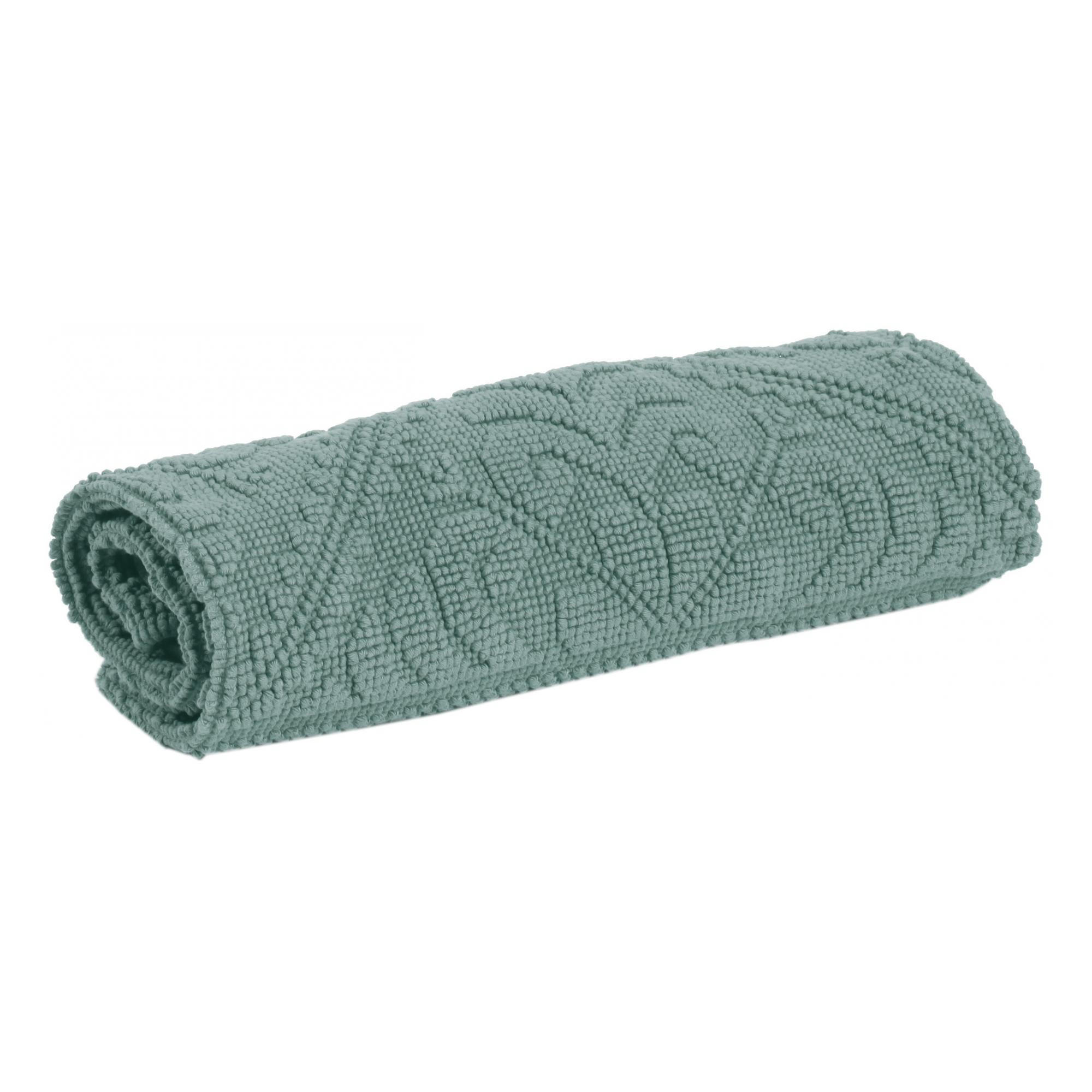 BADEMATTE Enzo graugrün 70 x 140 cm - Grün, Textil (70/140cm) - Vivaraise