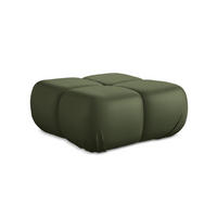 POUF Kunstleder Grün - Schwarz/Grün, Leder/Kunststoff (95/41/95cm) - Makamii