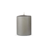 STUMPENKERZEN "Hellgrau", Größe Ø7cm x Höhe: 8 cm - Hellgrau, Naturmaterialien (7/8cm) - HS Candle