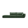 LINKES-SOFA Kaelle aus Chenille-Stoff flaschengrün 4 Sitzplätze - Dunkelgrün, Textil (110/85/264cm) - Micadoni
