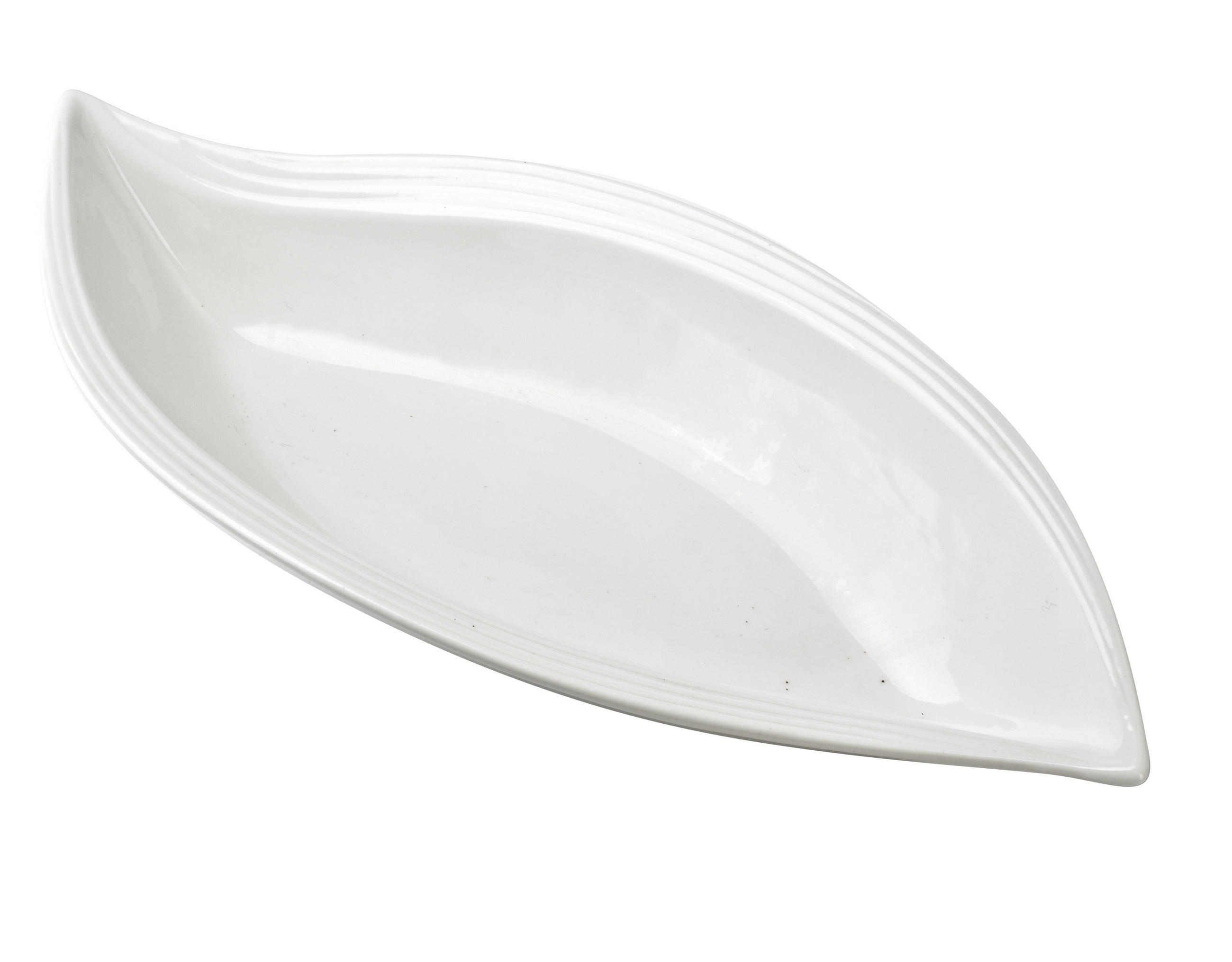 SERVIERSCHALE Basic Weiß 37/16.5/7 cm Keramik - Weiß, Keramik (16.5/7/37cm) - Mondex