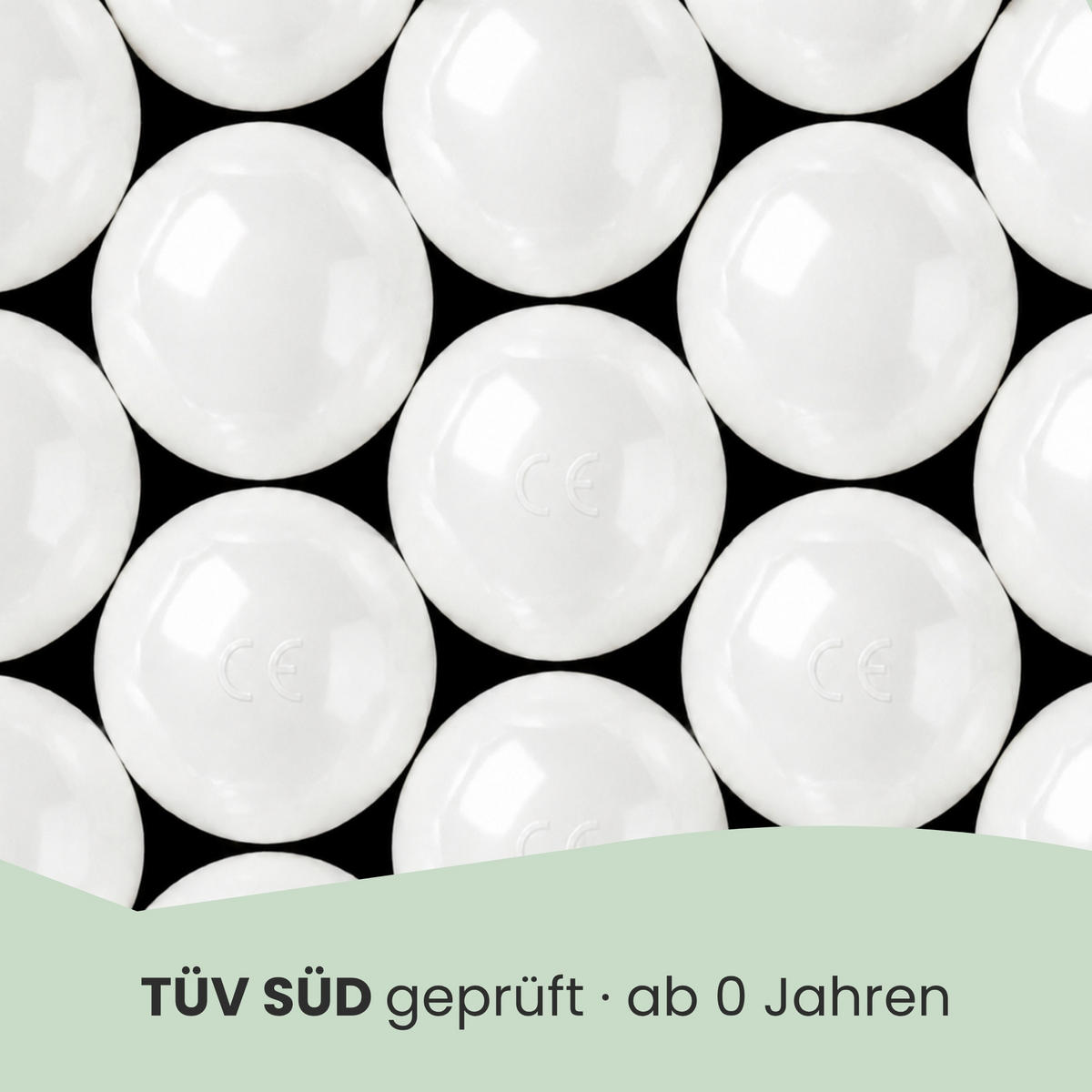 BÄLLEBAD-BÄLLE 50 Stück, Weiß, 5.5 cm - Weiß, Kunststoff (5.5/5.5/5.5cm) - Littletom