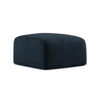 POUF Strukturstoff Blau - Blau/Schwarz, Holzwerkstoff/Kunststoff (65/40/65cm) - LaMiaSofa