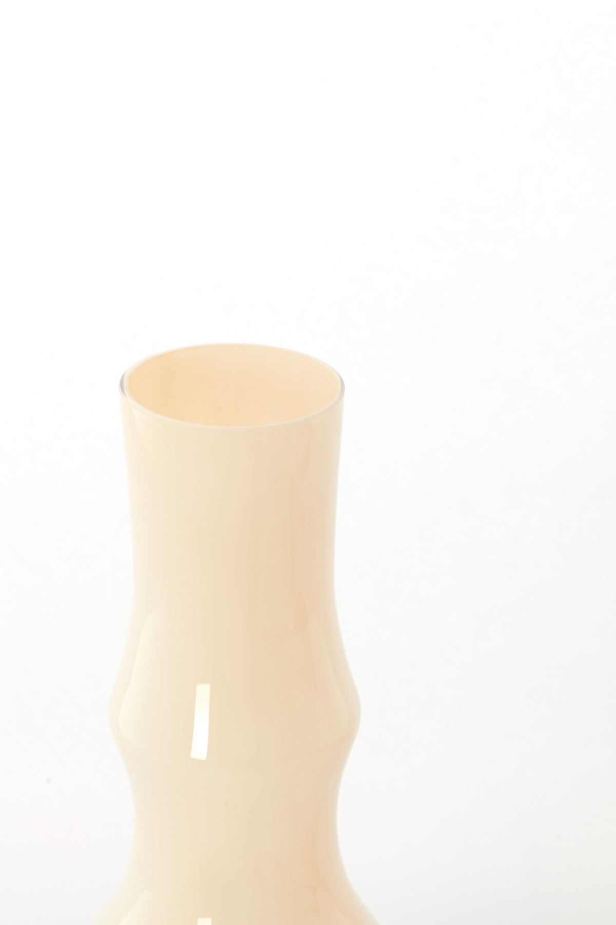 VAZE Fiorenza Weiß 15/15/40 cm - Weiß, Glas (40cm) - Light & Living