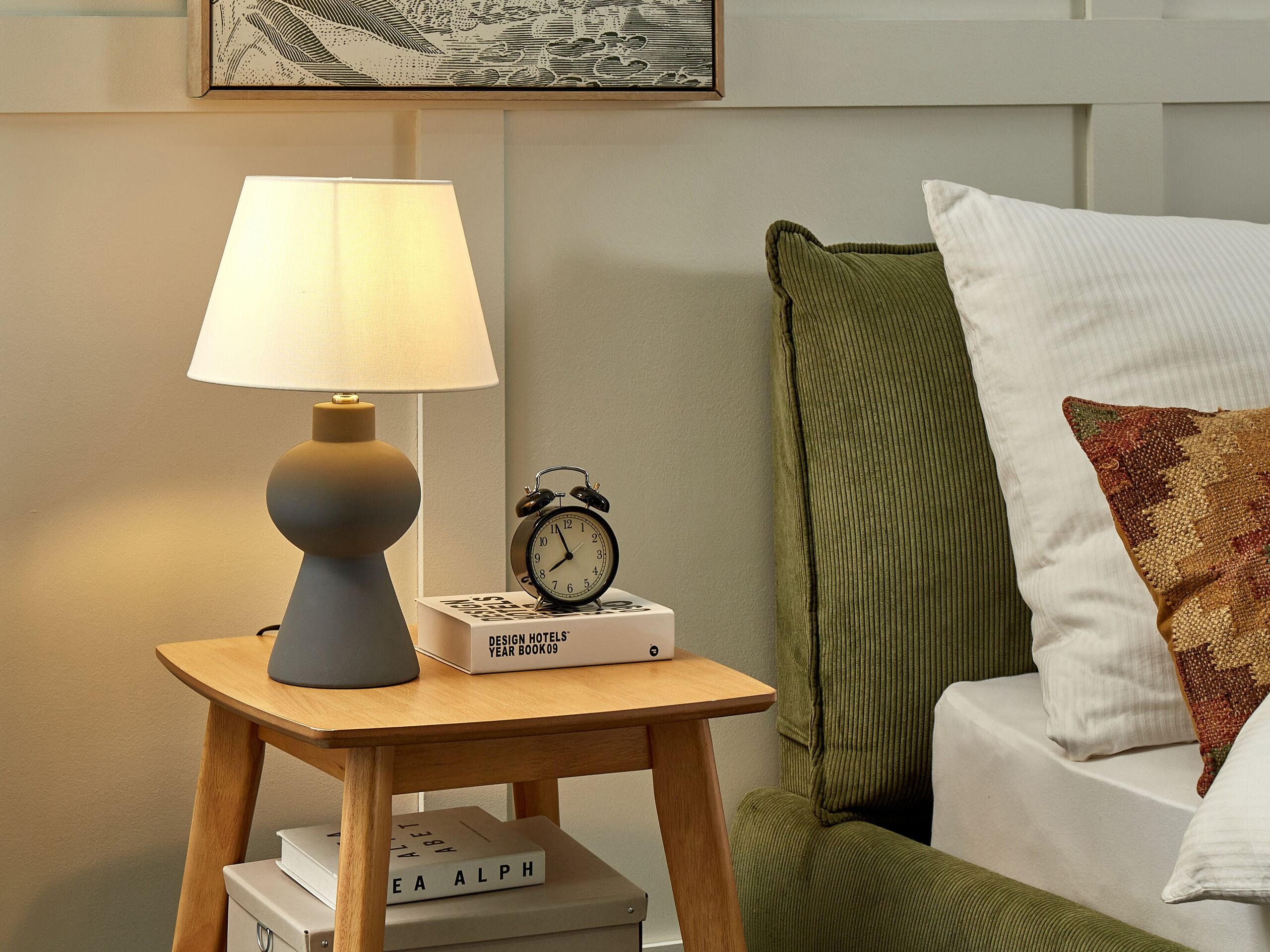 TISCHLAMPE Fabilos 30/30/48 cm - Grau, Keramik (30/30/48cm) - Beliani