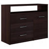 KOMMODE Bodo 1D3SO Wenge 98/35/75 cm - Wengefarben, Holzwerkstoff (98/75/35cm) - Matkam Möbel