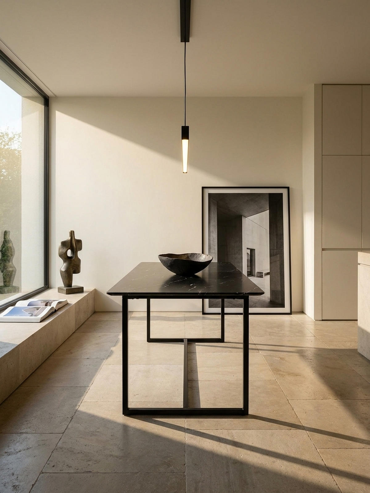 ESSTISCH Marmoroptik Metall Rechteckig Modern Klein, Schwarz 200x90x76 cm - Schwarz, Holzwerkstoff/Metall (90/200/76cm) - KADIMA DESIGN