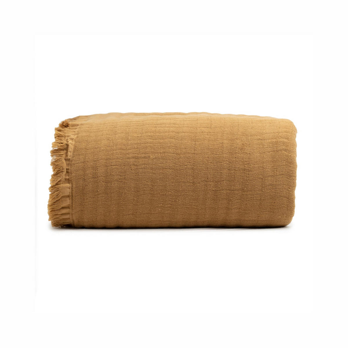 TAGESDECKE JUICY, 220x240cm, Baumwolle, Safran - Gelb, Textil (220/240cm) - SOWL