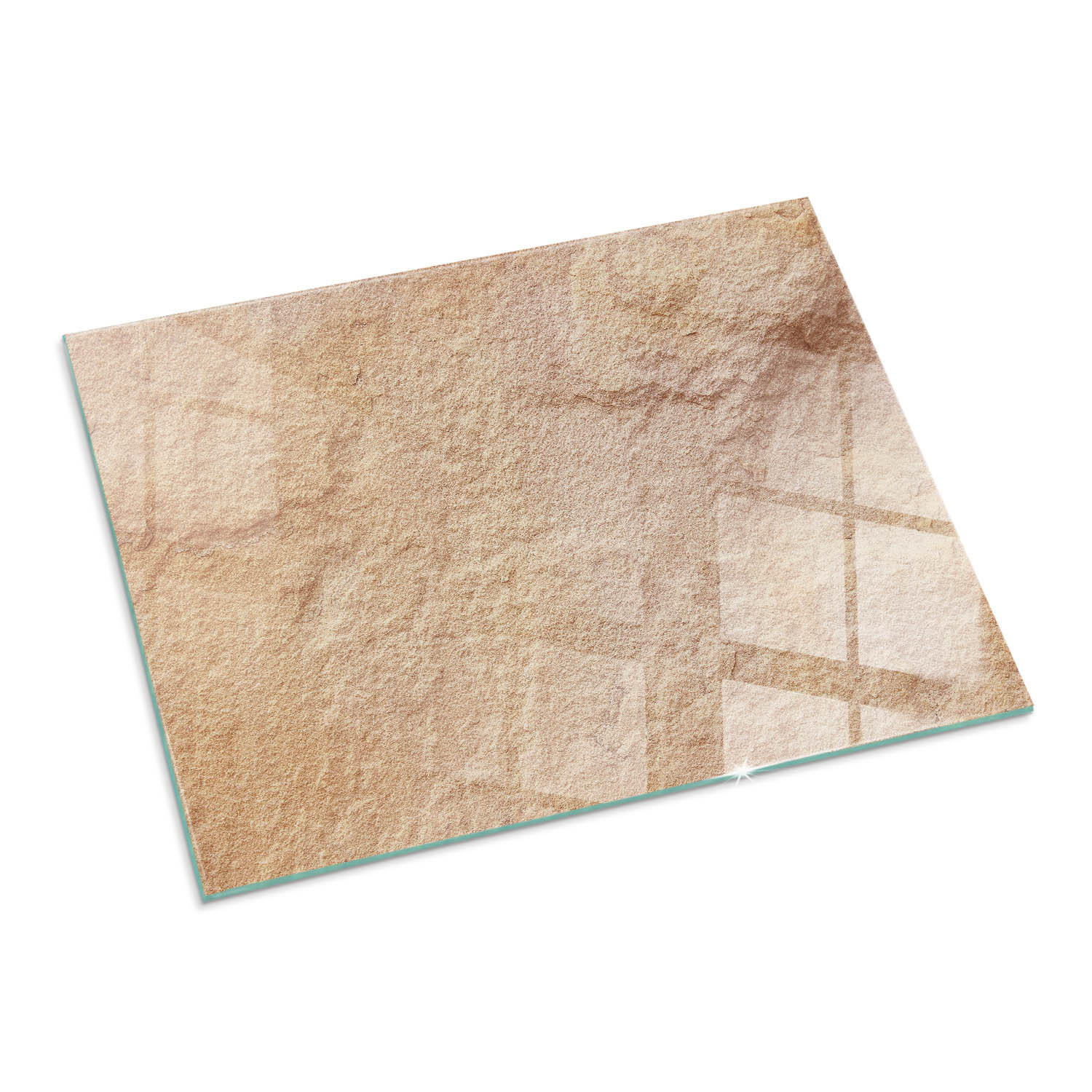 GLASPLATTE für Kamin 80x60 cm Beige - Beige, Glas (80/60/0.4cm) - ArtPrintCave
