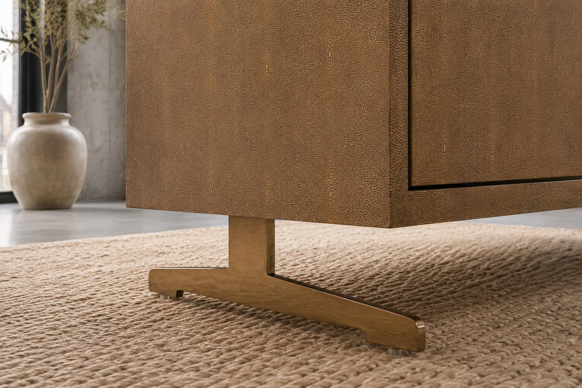 LOWBOARD GALA Gold Holz - Goldfarben, Holz/Holzwerkstoff (120/40/60cm) - KAWOLA