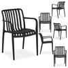 GARTENSTÜHLE TULIPANO 6ER-SET - Schwarz, Textil (55/82/59cm) - IDIMEX