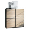 HIGHBOARD Cuba Türen in Eiche sägerau - Eiche San Remo, Holzwerkstoff (104/105.5/35.5cm) - Vladon