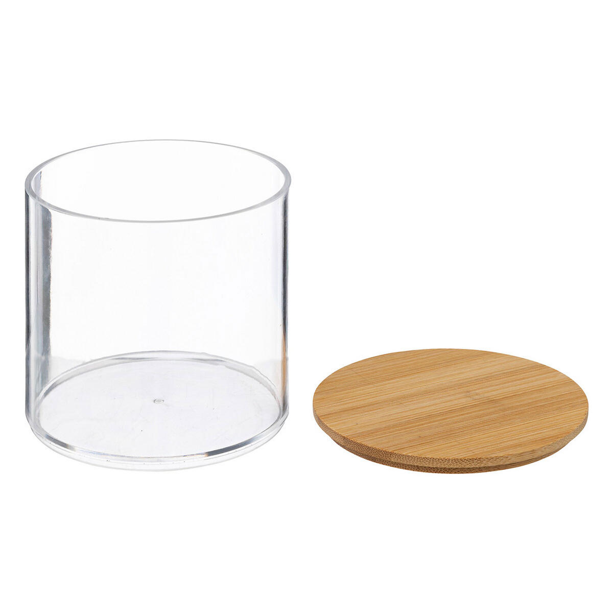 KOSMETIK-AUFBEWAHRUNGSDOSE Selena 2-in-1 für Wattepads und Stäbchen, Kunststoff, Bambus, 18.4 cm - Multicolor, Kunststoff (9.7/18.1/9.7cm) - 5five Simply Smart