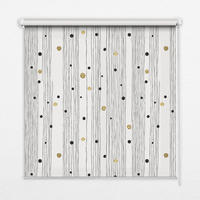 VNÚTORNÁ roleta - okenná roleta - roleta - 100x100 cm - Pruhy a bodky - žltá, plast (100/100/0.5cm) - TULUP