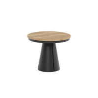 ESSTISCH CALMA Bis - Hellbraun/Schwarz, Holzwerkstoff/Metall (100/100/76cm) - Meblini