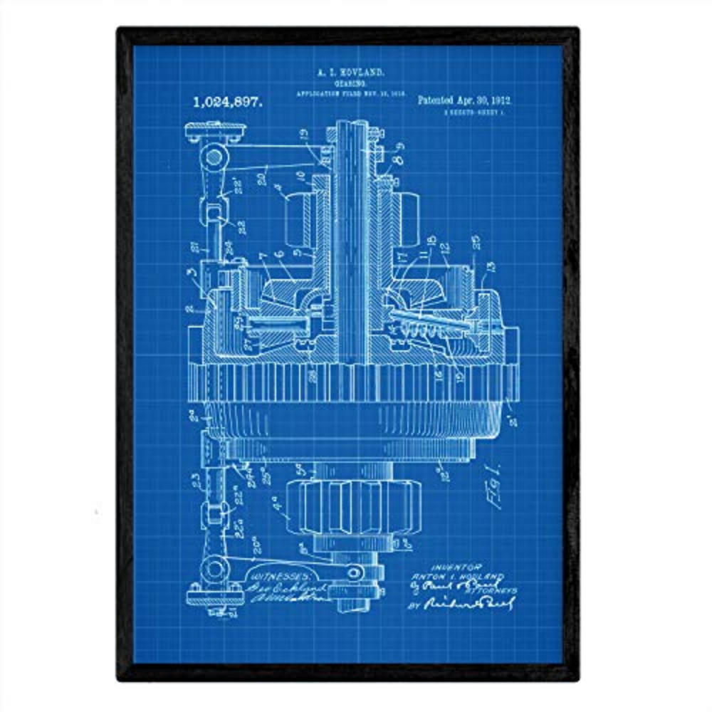 Nacnic Poster Blau 29.7x5x42 cm
