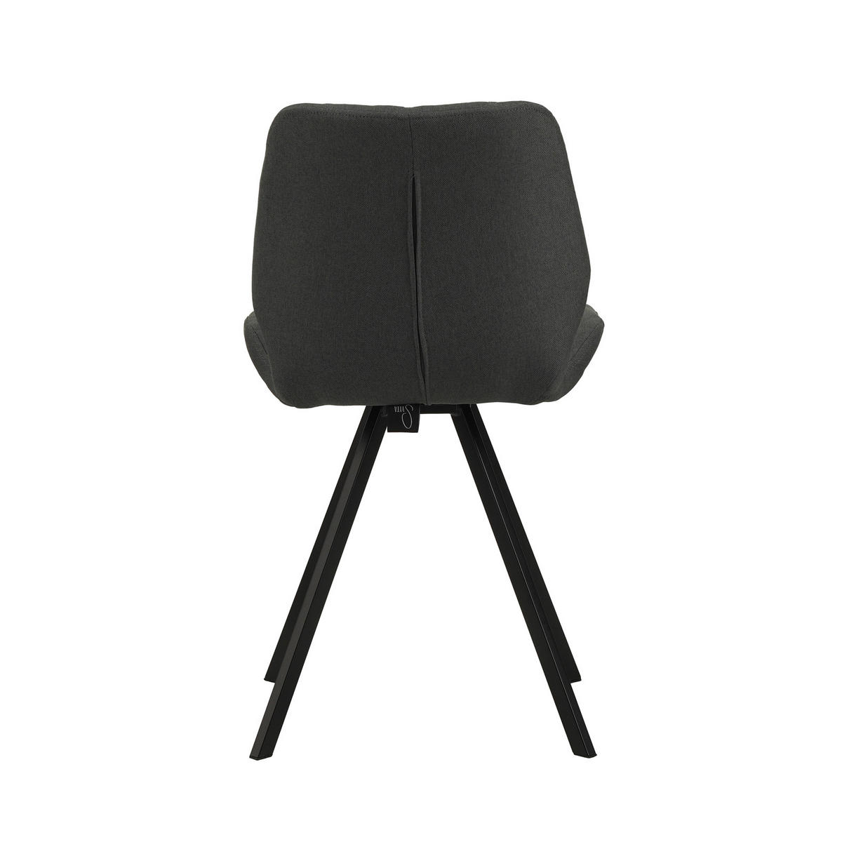 ESSZIMMERSTUHL DIAMOND 2er Set Stoffbezug Dunkelgrau - Dunkelgrau/Schwarz, Textil (45/82/52cm) - SVITA