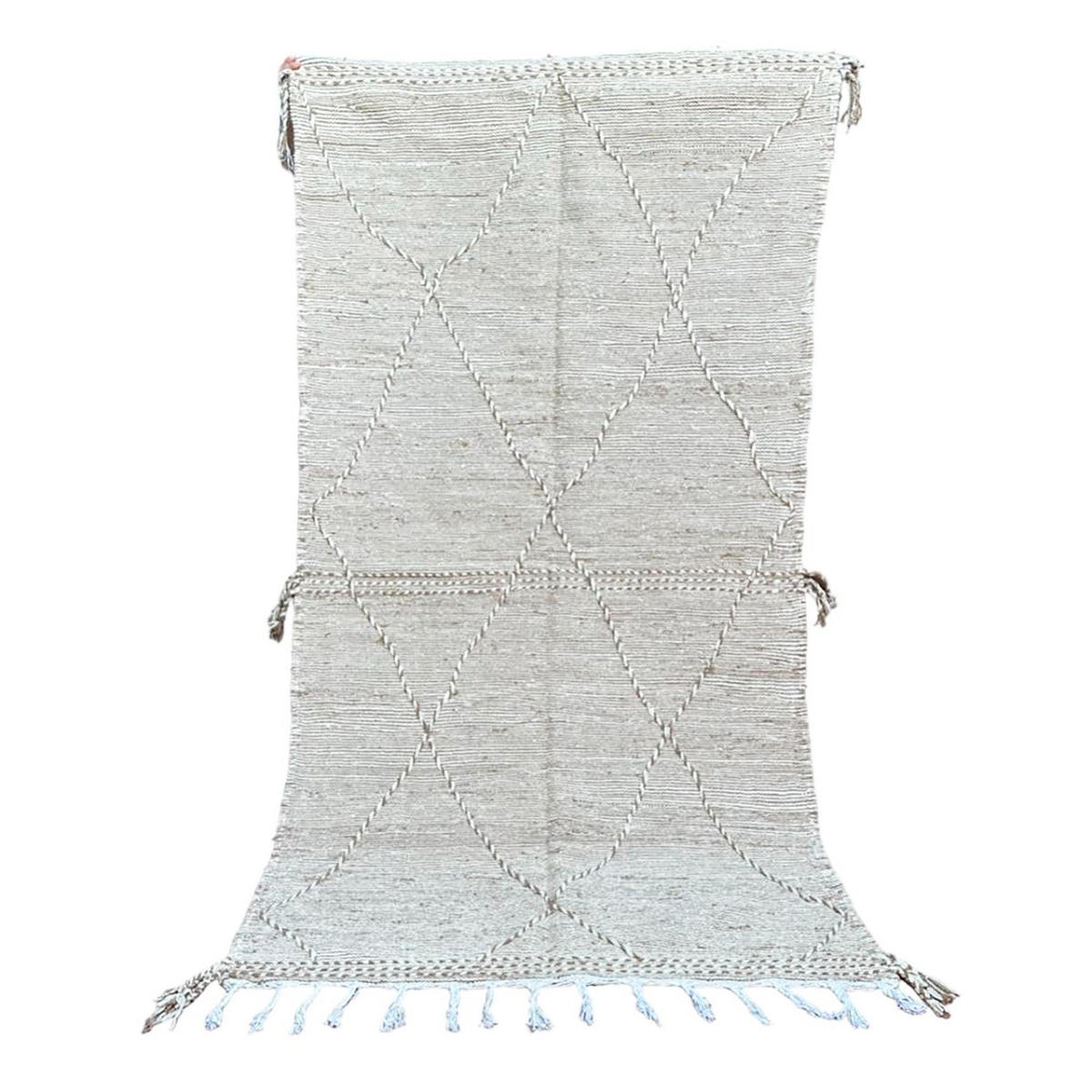 BERBERTEPPICH Kelim Marokko Wolle 200x 300 cm - Beige, Naturmaterialien (200/300cm) - AFK Living