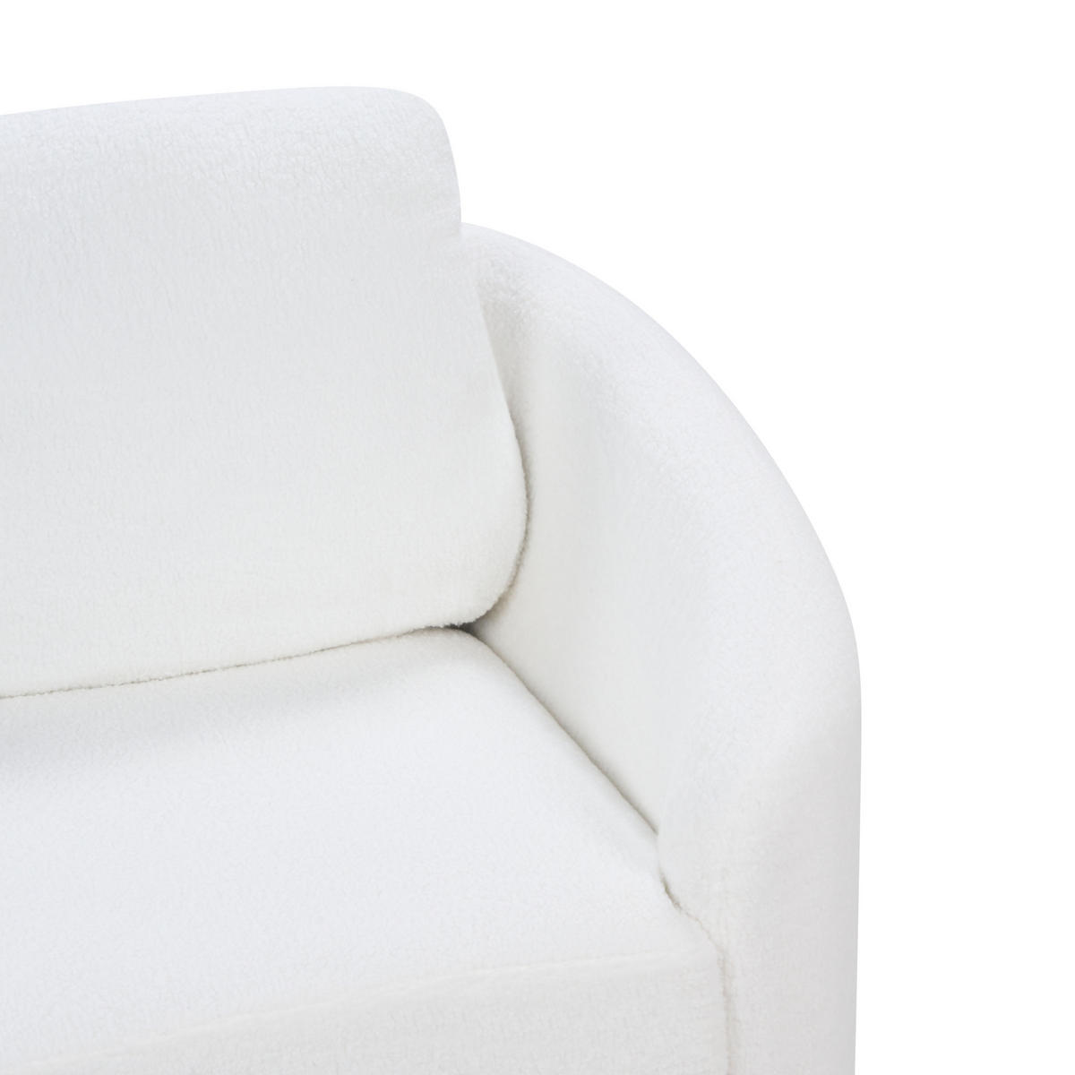 2-SITZER-SOFA Bouclé weiß/gold Trosa - Goldfarben/Weiß, Textil (153/88/86cm) - Beliani