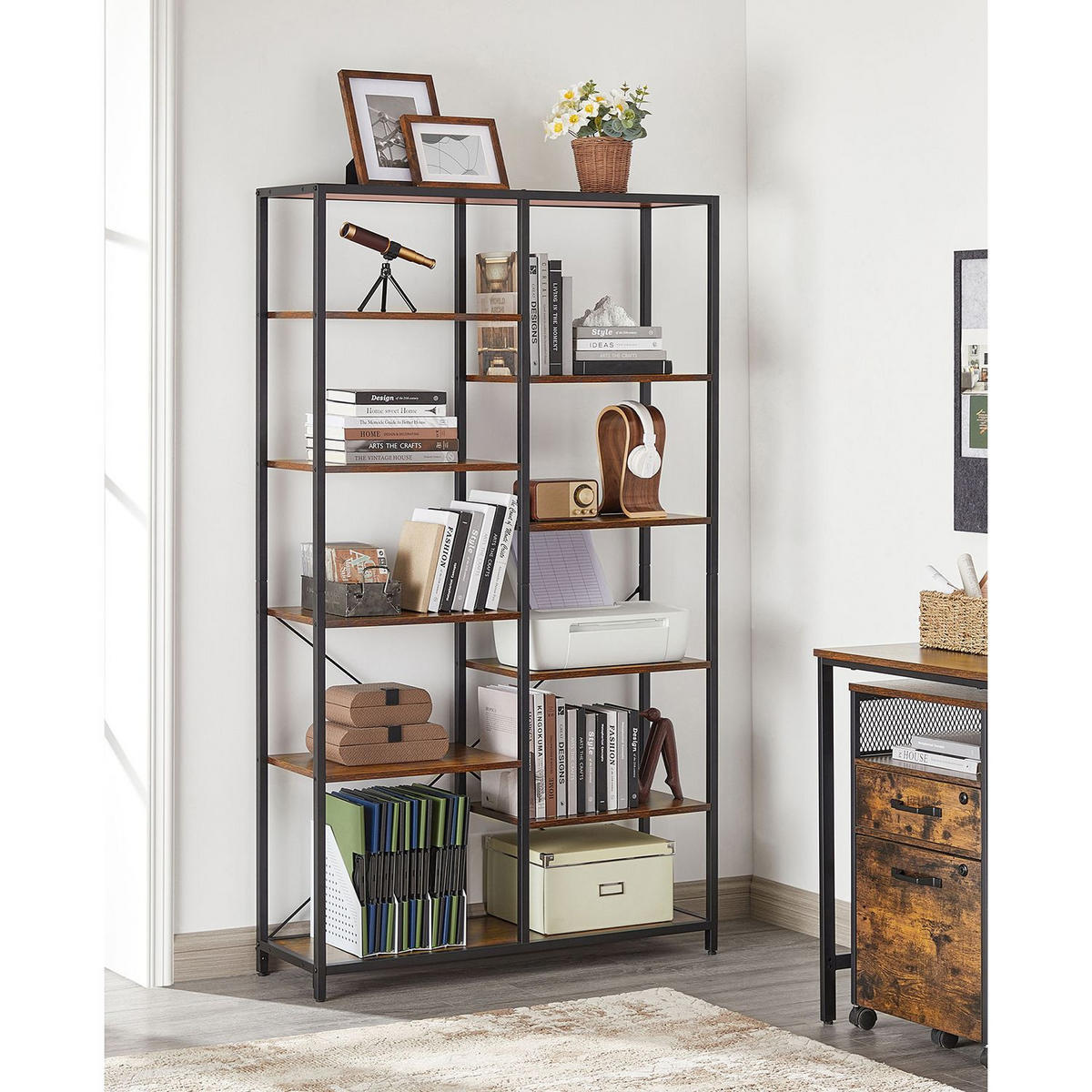 BÜCHERREGAL STANDREGAL - Braun, Holzwerkstoff (30/170/100cm) - Hansiro