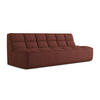 3-SITZER SOFA Strukturstoff Stoff Rot - Bordeaux/Rot, Kunststoff/Textil (210/75/93cm) - Makamii