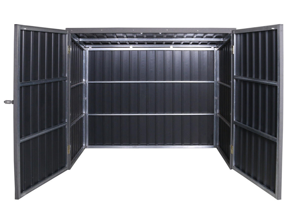 MÜLLTONNENVERKLEIDUNG Grau - Grau, Metall (213/172/160cm) - MCW