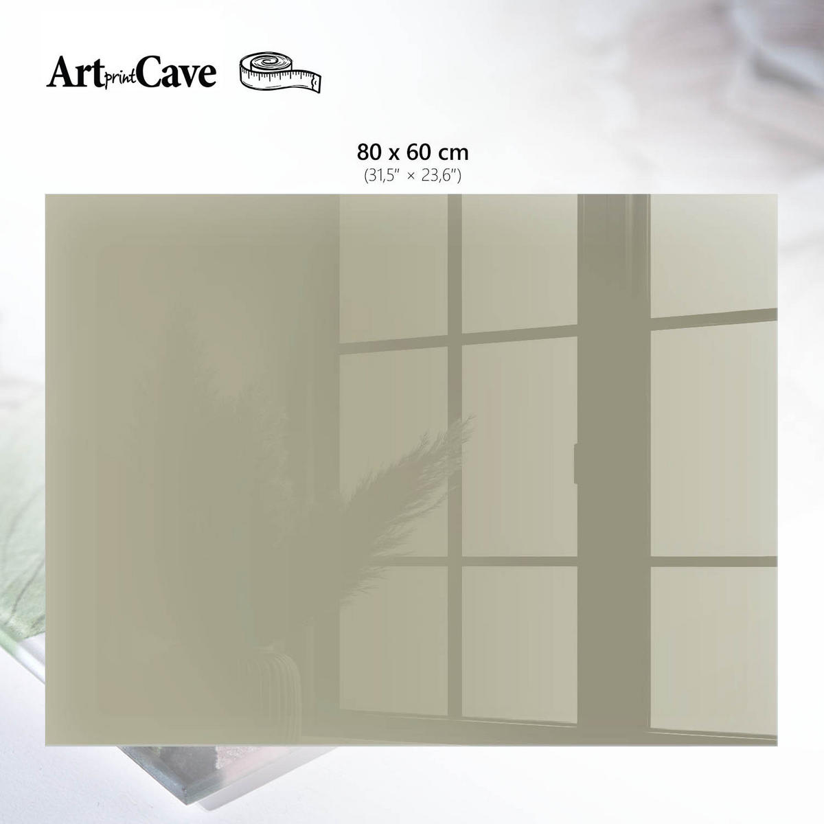 GLASPLATTE 80x60 cm – Dunkelcreme - Braun, Glas (0.4/80/60cm) - ArtPrintCave