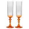 SEKTGLÄSER, 2er-Set, 200 ml - Orange, Glas (0.2L) - Krosno Glass
