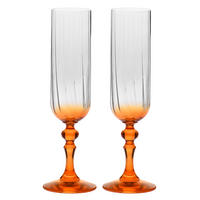 SEKTGLÄSER, 2er-Set, 200 ml - Orange, Glas (0.2L) - Krosno Glass