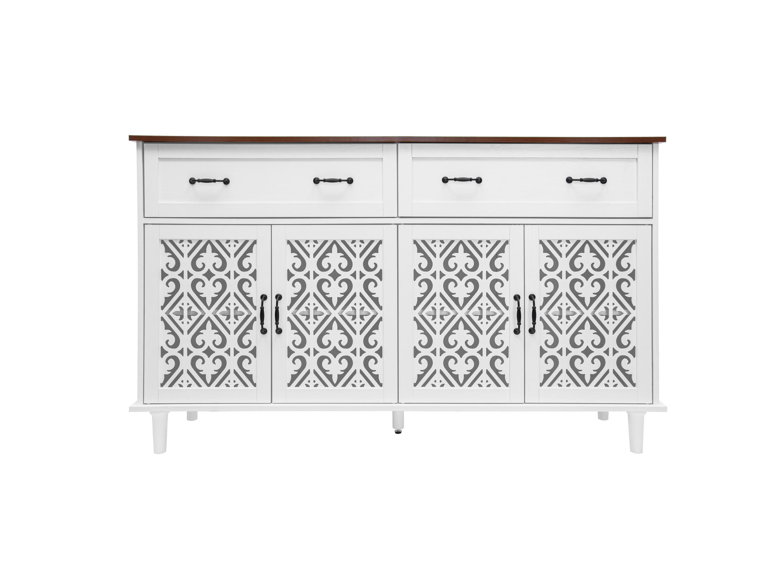 SIDEBOARD Weiß 150/40/90.3 cm - Weiß, Holzwerkstoff (150/90.3/40cm) - PANGIVO