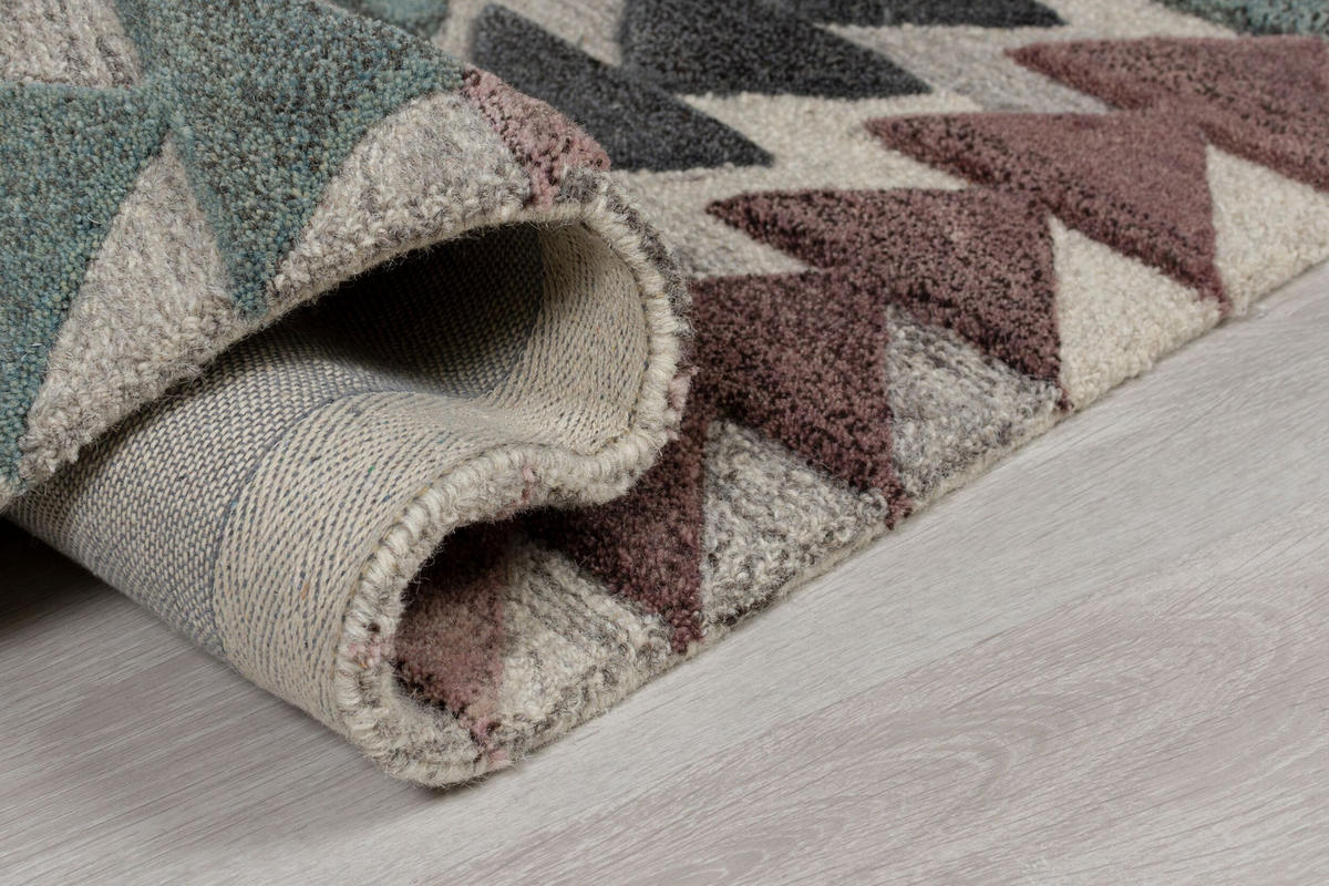 WOLLTEPPICH Hoch-Tief-Design, modern ESK JACK, Multi 120x170 cm - Multicolor, Textil (120/170cm) - KADIMA DESIGN