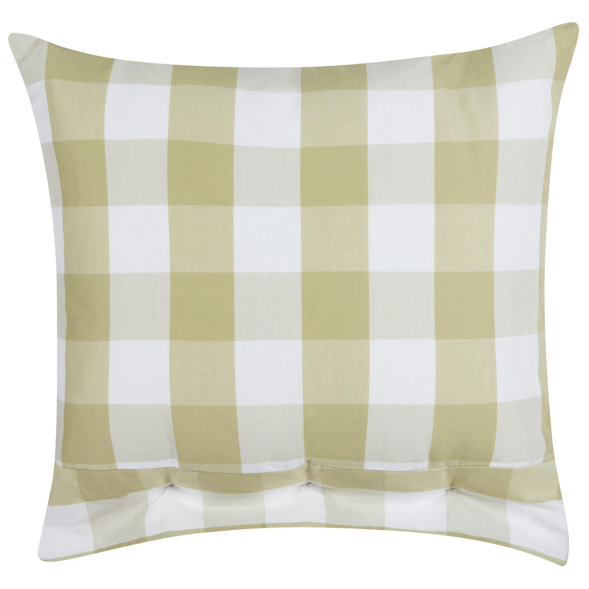 DEKOKISSEN Hellgrün 45/45 cm Tamnine - Hellgrün/Weiß, Textil (45/45cm) - Beliani