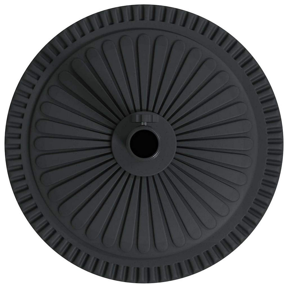 SONNENSCHIRMSTÄNDER Art Deco Schwarz Ø 45/39.5 Cm Eisen - Schwarz, Kunststoff (45/45cm) - vidaXL