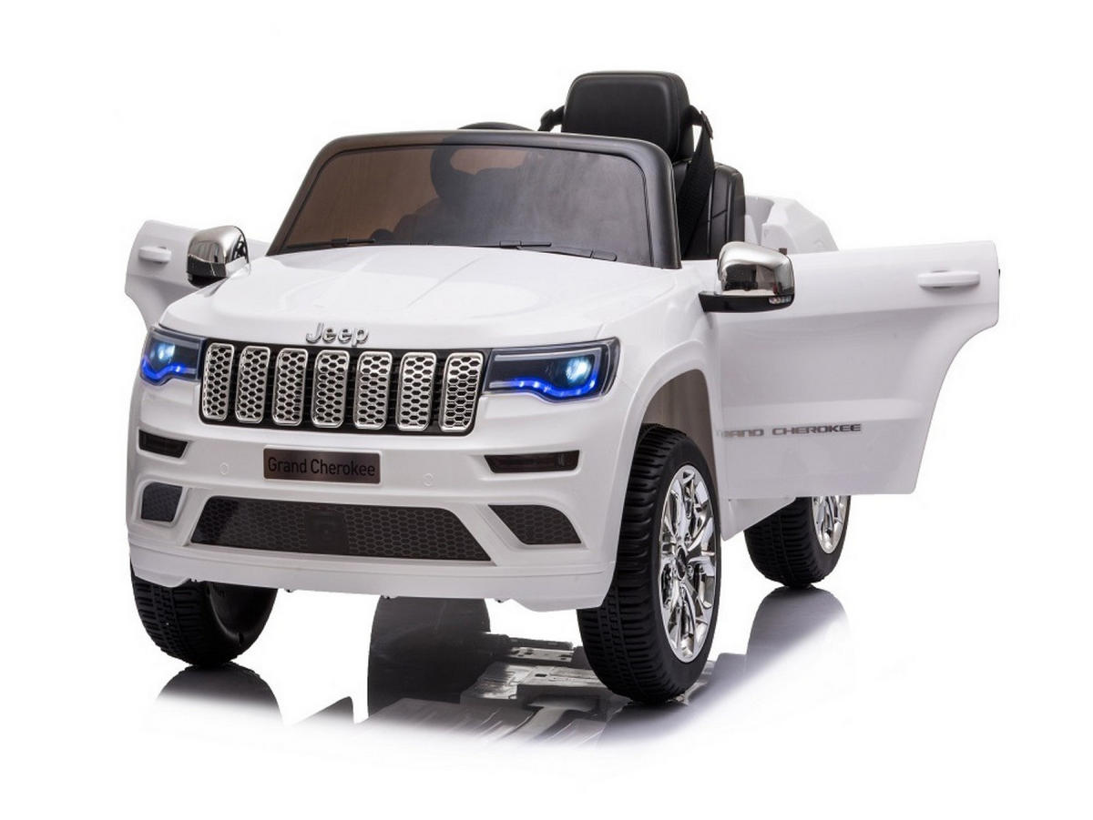 KINDER ELEKTROAUTO Jeep Grand Cherokee weiß - Weiß, Kunststoff (114/76/58cm) - TPFLiving
