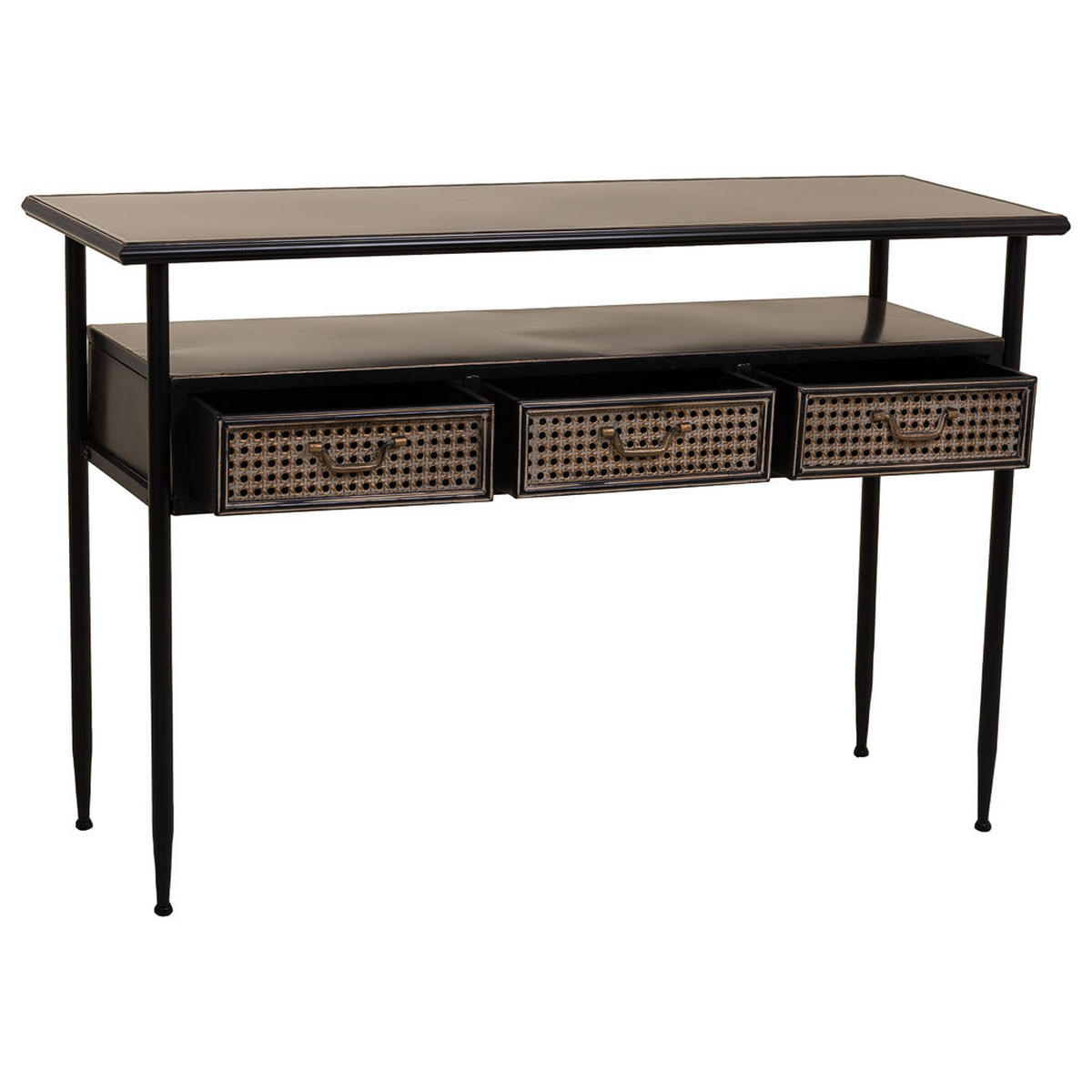 KONSOLE aus Metall 122x42x80 cm - Braun, Metall (42/122/80cm) - Wanderlust