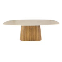 ESSZIMMERTISCH Centro 89D 105/215/77 cm - Beige, Keramik (105/215/77cm) - Hoyz Collection