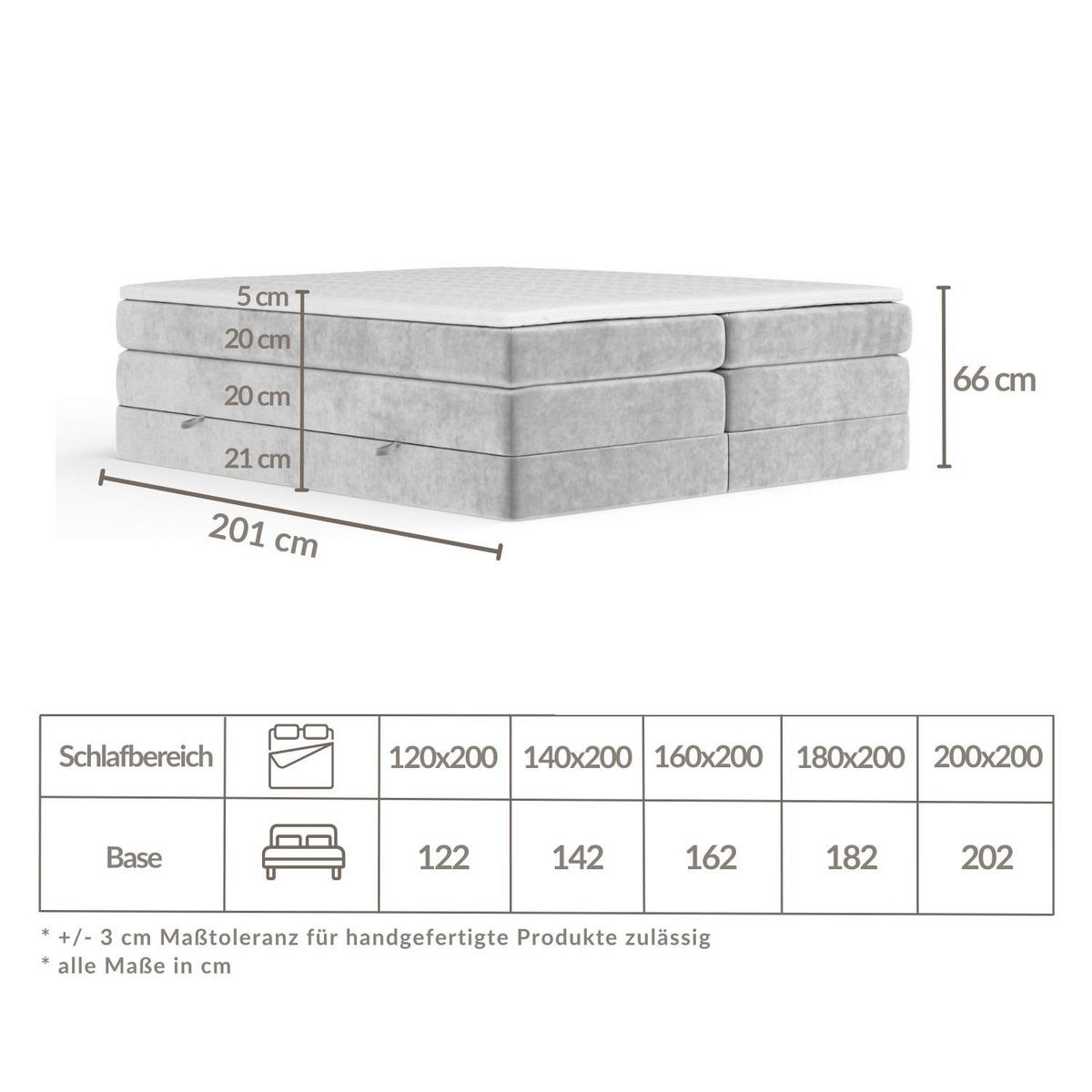 BOXSPRINGBETT Juniper Rosa 140/200 cm - Schwarz/Rosa, Holz/Holzwerkstoff (140/200cm) - Maison de Reve