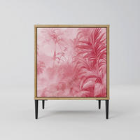 SIDEBOARD SWEET TROPICS, Eichefarben, 57,5x42x72,5 cm, Schwarze Metallfüße - Eichefarben/Multicolor, Holzwerkstoff/Metall (57.5/72.5/42cm) - SpaceRebels