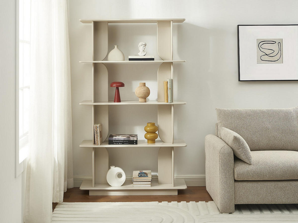 REGAL - 110 cm x 35 cm - holz - beige Lusoria - Beige, Holz (110/180/35cm) - Vente-Unique