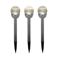 LED AUSSENLEUCHTE Edelstahl Silber 3er Set - Silberfarben, Metall (6/6/24.5cm)