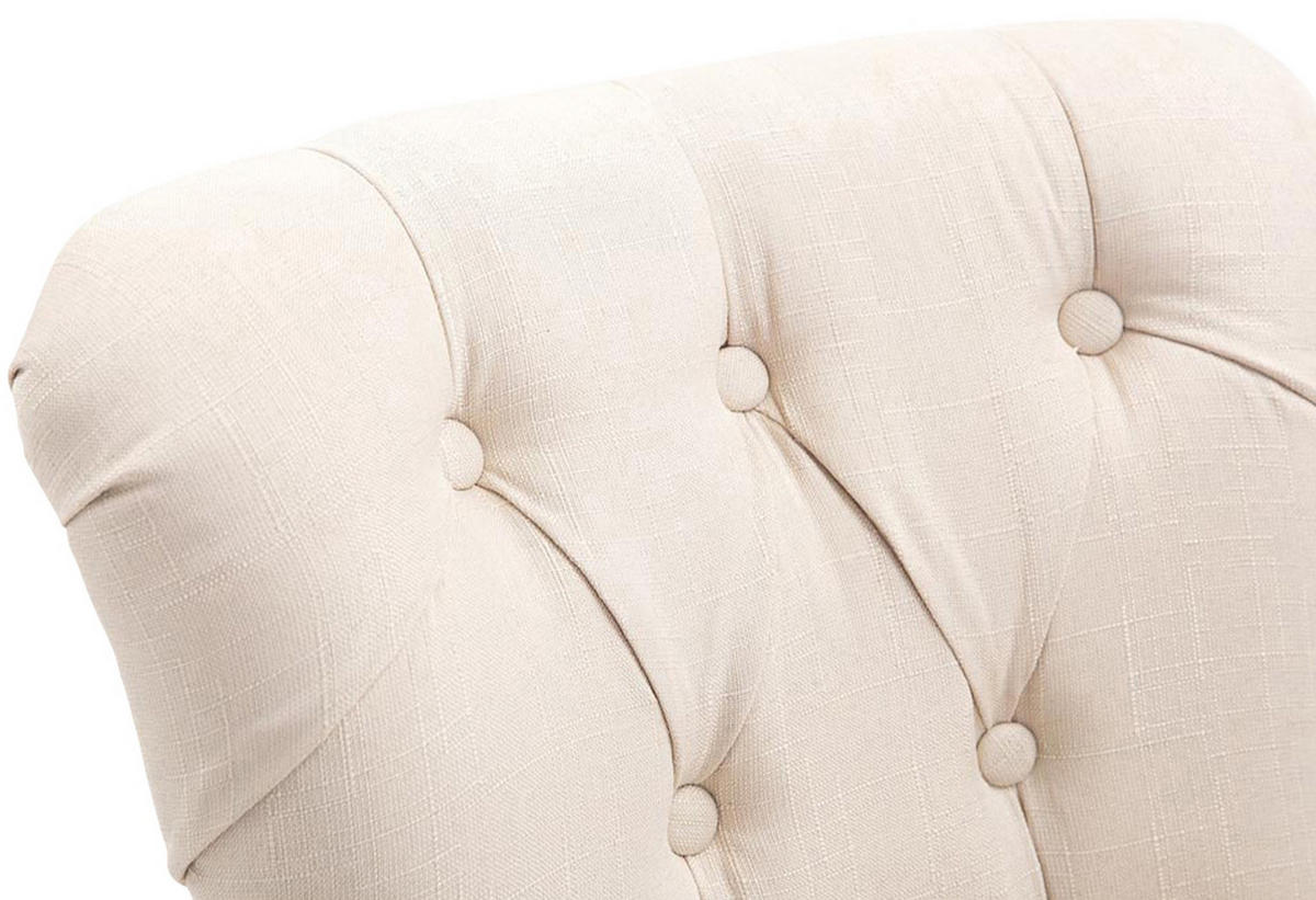 BARHOCKER Stoff Creme - Creme/Naturfarben, Holz/Textil (55/109/57cm) - CLP